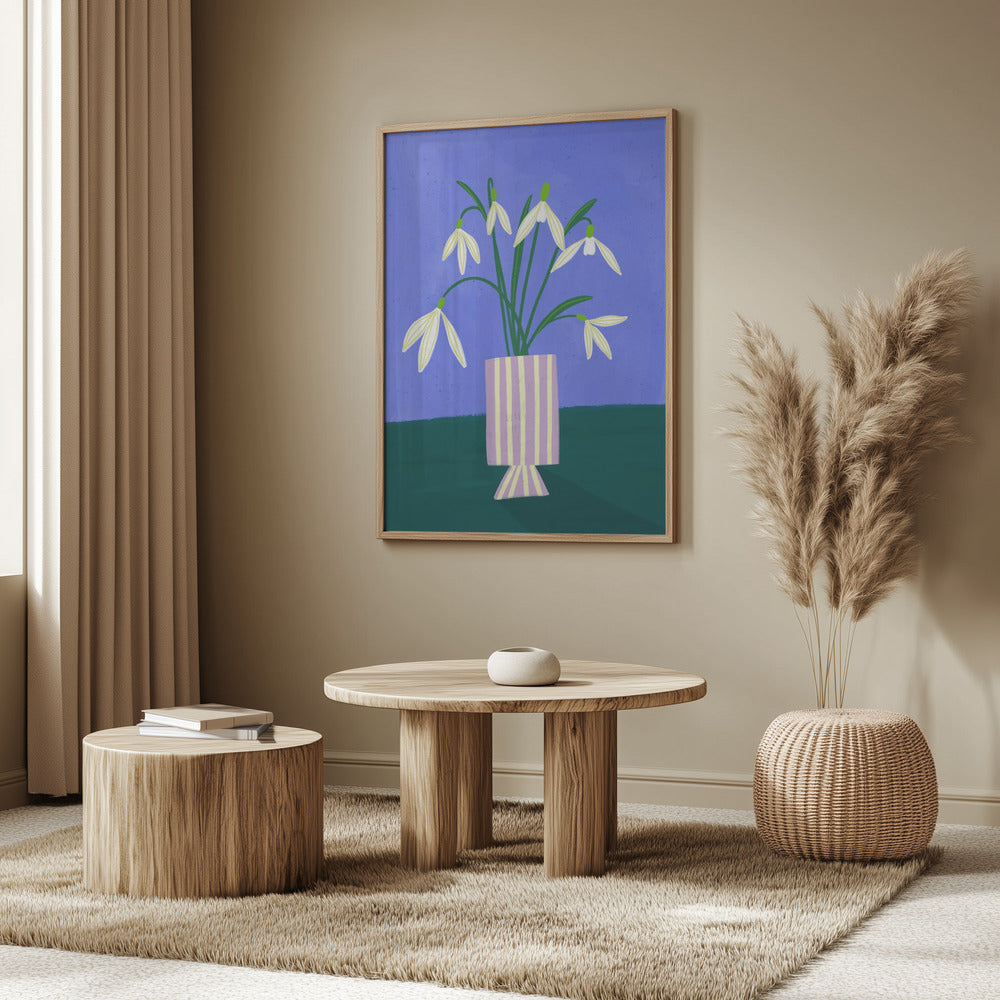 Snowdrops in Stripes | Poster