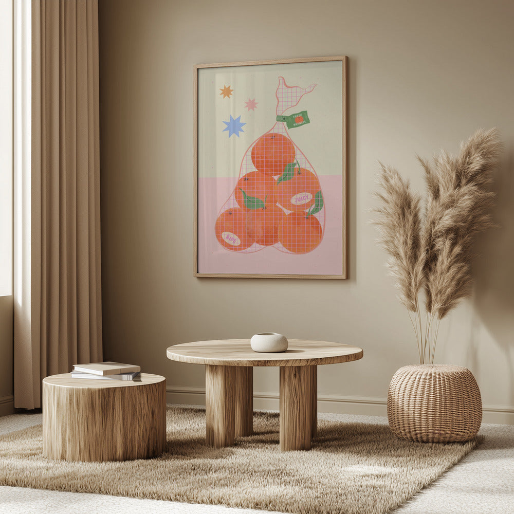 Fresh and Ripe Oranges | Poster