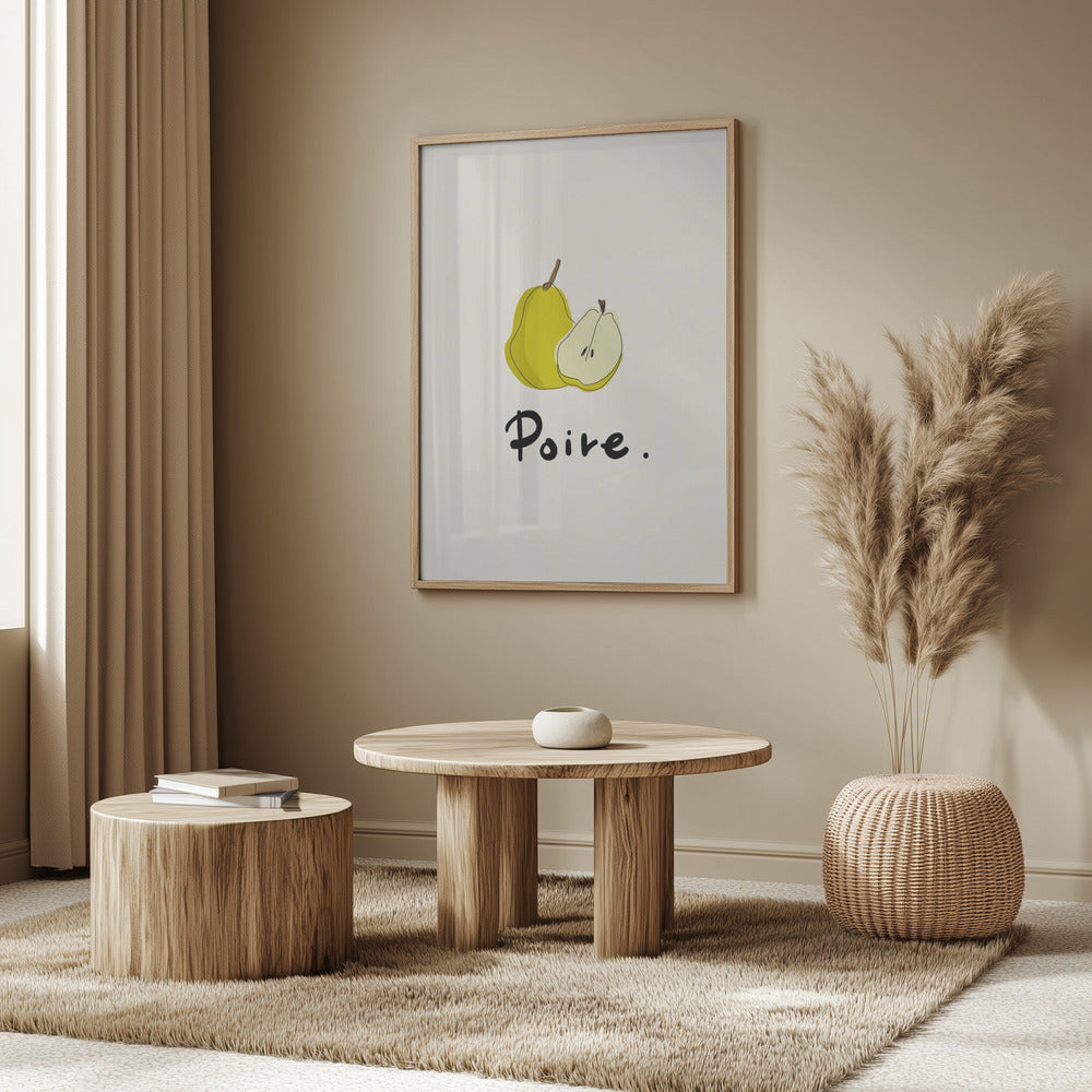 Modern French Fruits Collection "Pear / Poire" | Poster