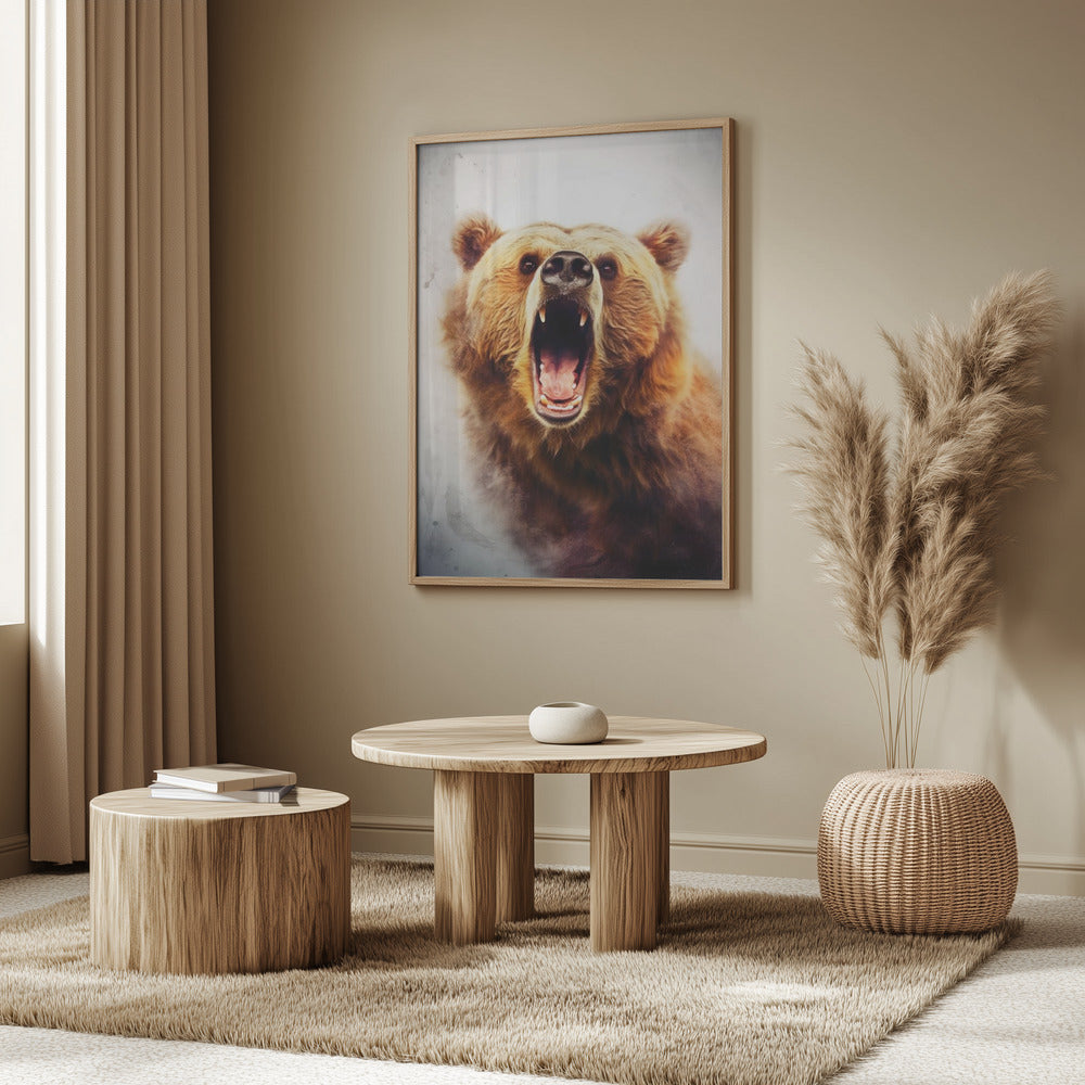 Bear Brown Watercolor Animal Art | Poster
