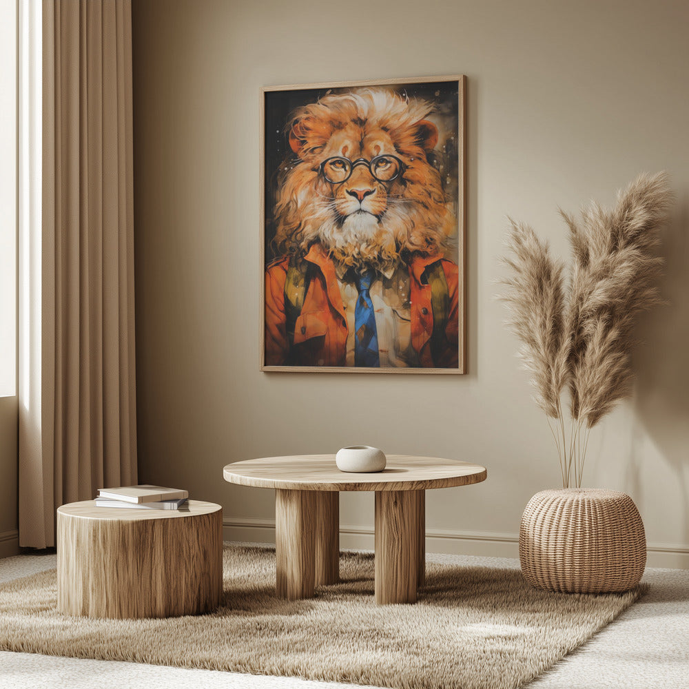 Lion Watercolor Animal Art | Poster