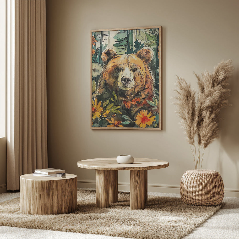Animal Bear Watercolor Animal Art 8 | Poster
