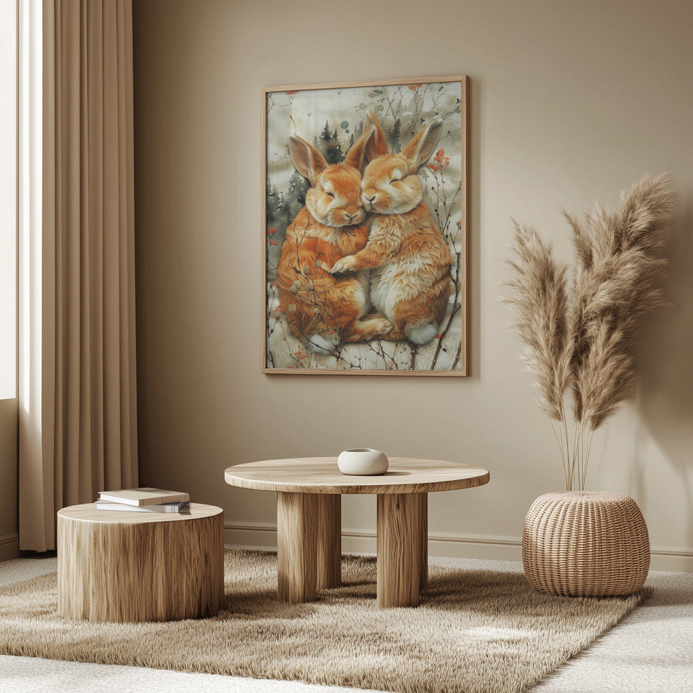 Bunny watercolor animal art 1 | Poster