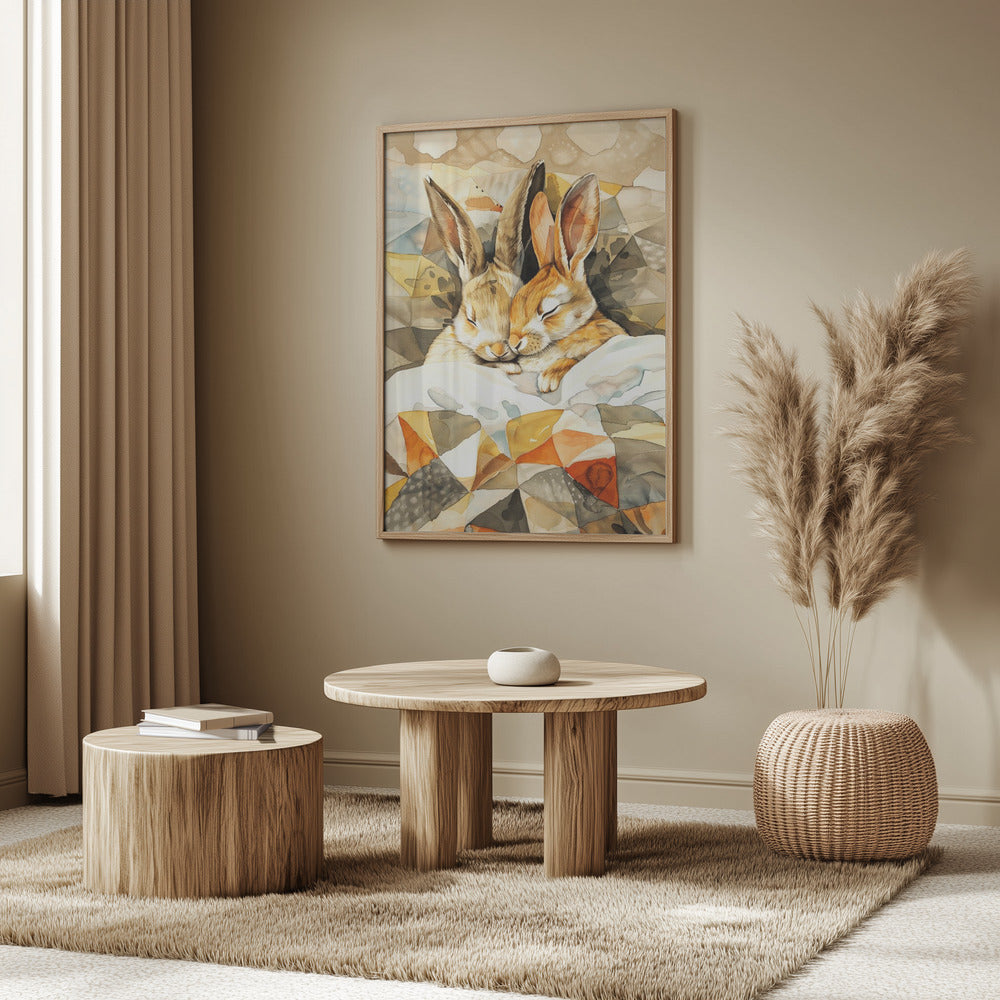 Bunny watercolor animal art 4 | Poster