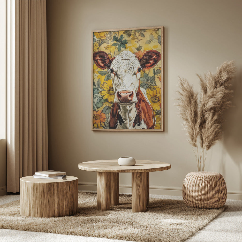 Cow watercolor animal art 1 | Poster