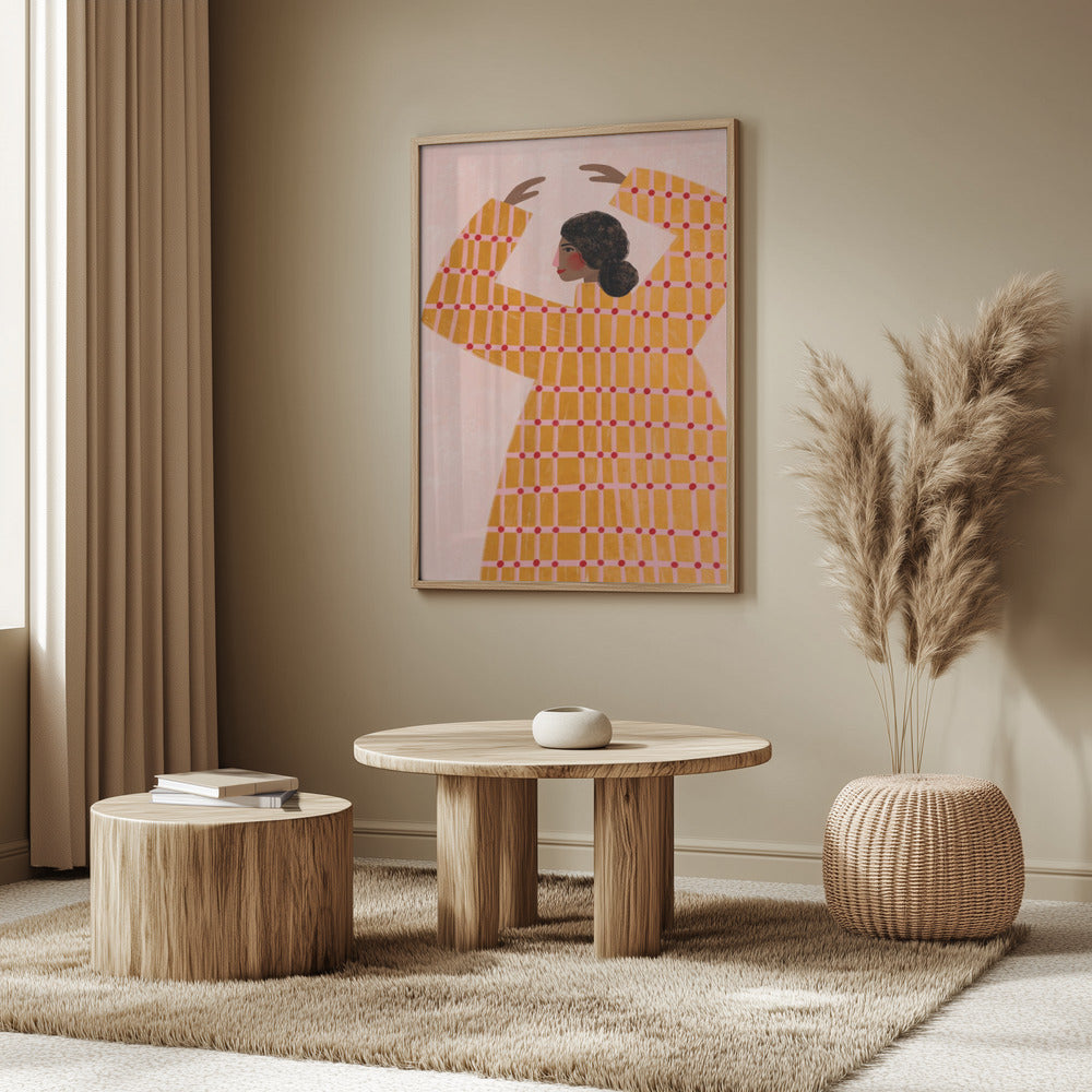 Kvinnan med den rutiga klänningen | Poster