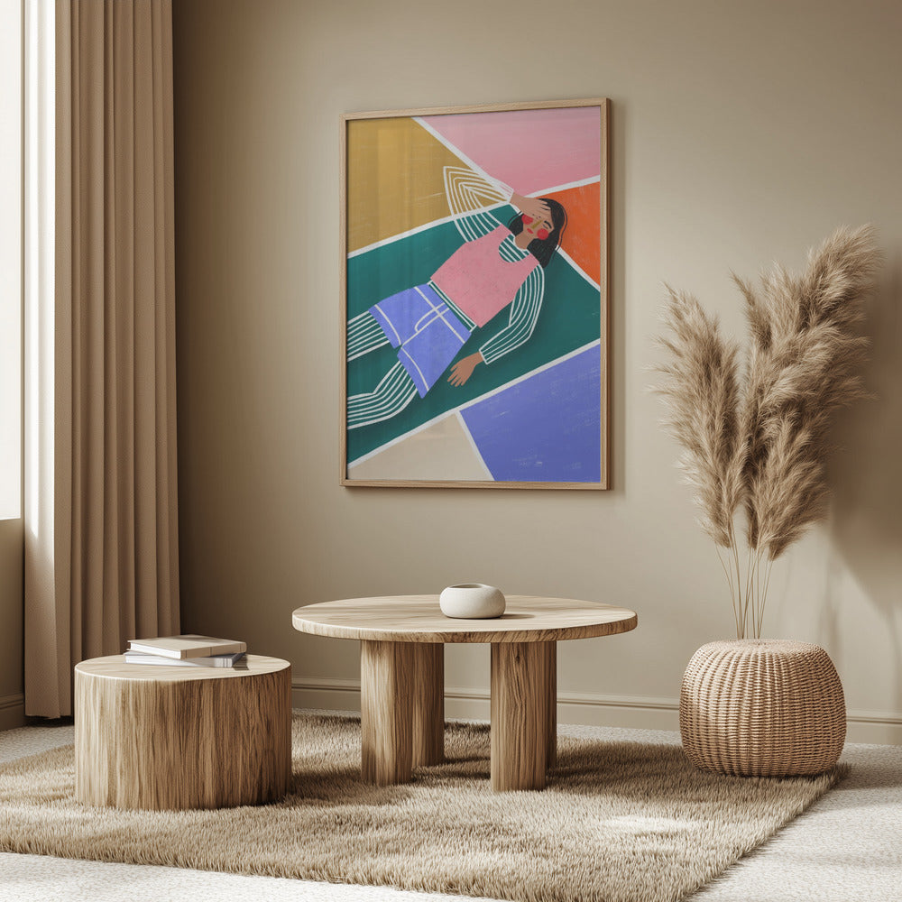 Vibrant Lady Resting | Poster