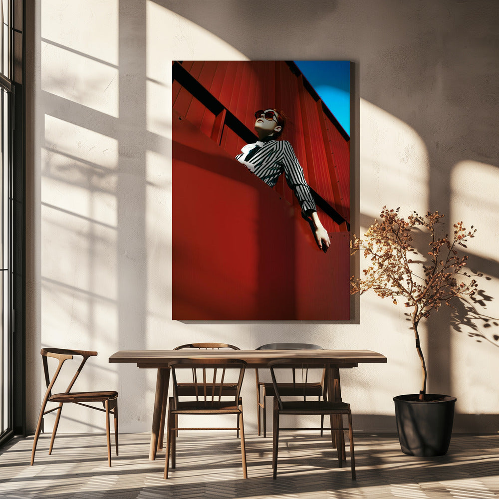 Tegen de rode lucht | Canvasprints