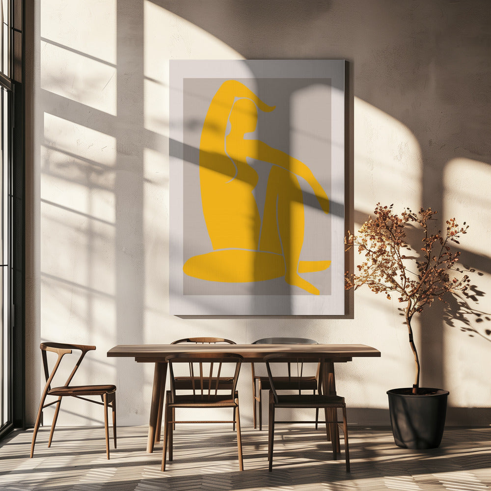 Figure jaune | Tableaux sur Toile