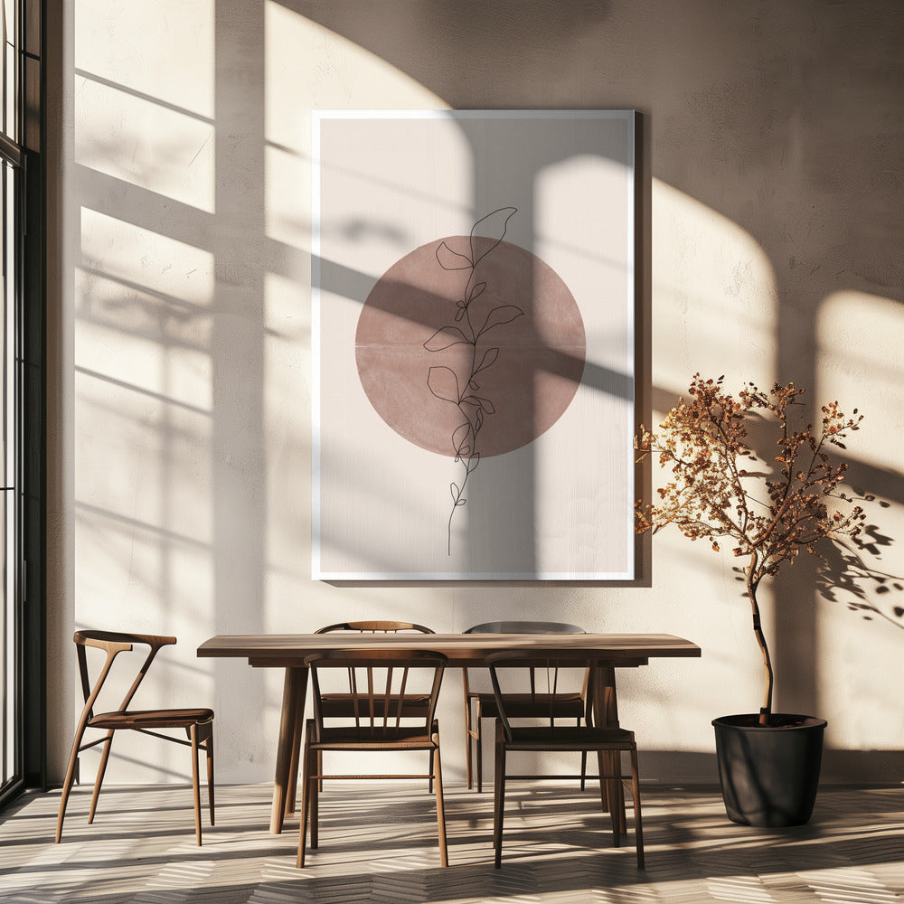 Linienblume | Leinwand-Bilder