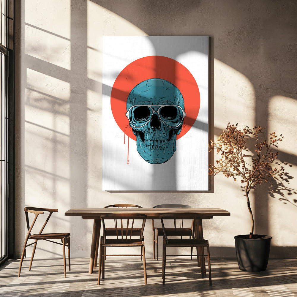 Blauer Totenkopf II | Leinwand-Bilder
