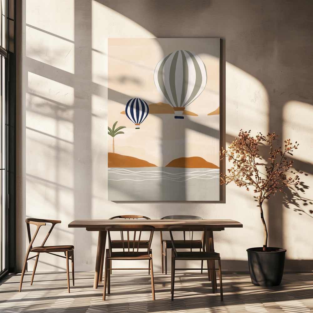 Montgolfières dans le dessert | Tableaux sur Toile