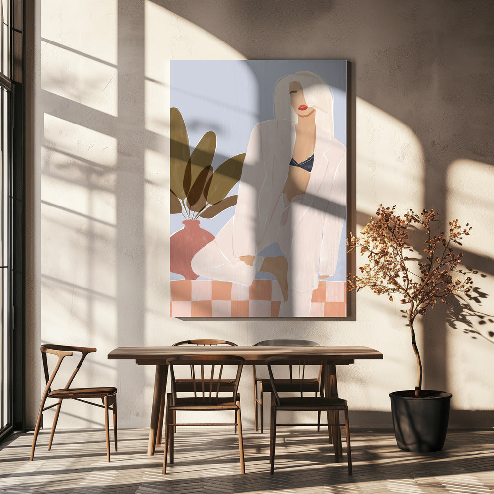 Trop paresseux pour faire du yoga | Tableaux sur Toile