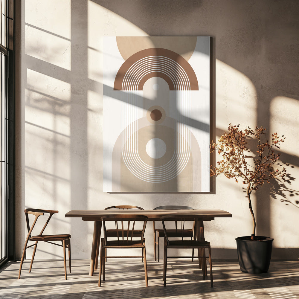 Beige Mid Century Poster | Canvas