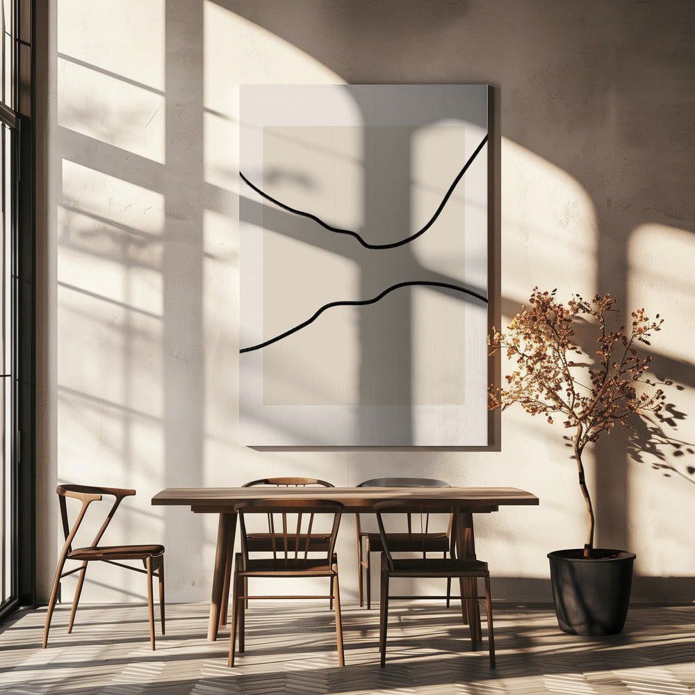 Kunst mit weichen abstrakten Linien | Leinwand-Bilder