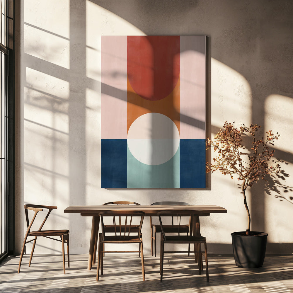 Abstraktes Design mit geometrischen Formen | Leinwand-Bilder