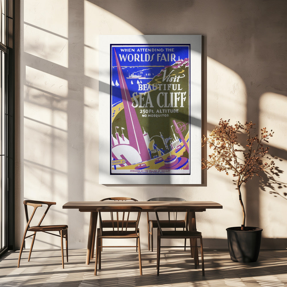 Bezoek de prachtige zeeklif tijdens uw bezoek aan de wereldtentoonstelling | Canvasprints