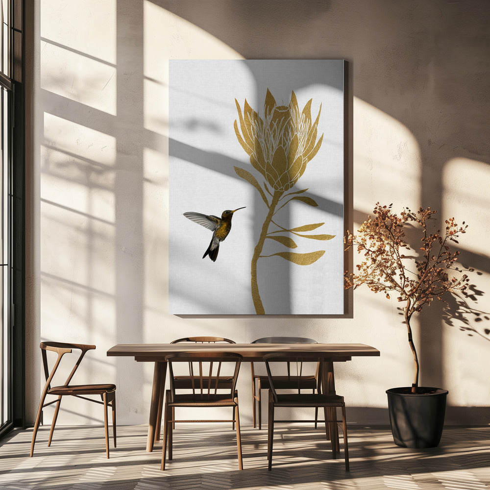 Hummingbird & Flower I | Canvas