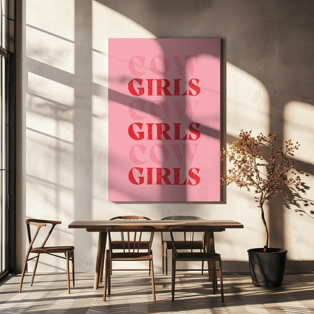 Ragazze Cow Ragazze Ragazze | Stampe su Tela