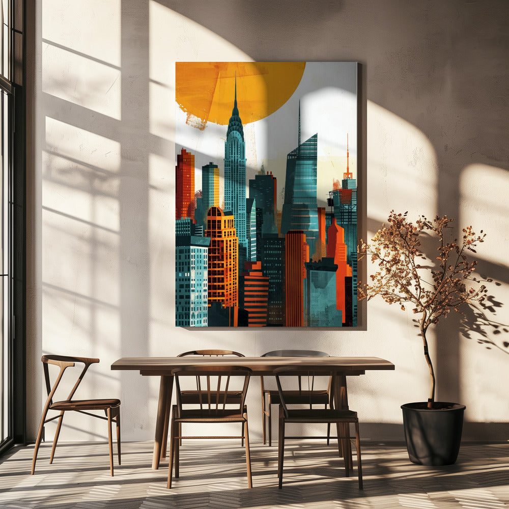 Peinture numérique à l'aquarelle de New York City (3) | Tableaux sur Toile