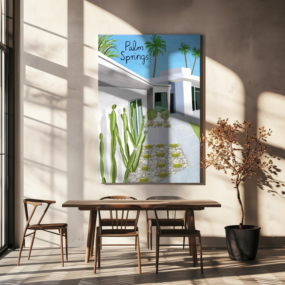 Architecture moderne de Palm Springs par l'artiste Carla Daly | Tableaux sur Toile