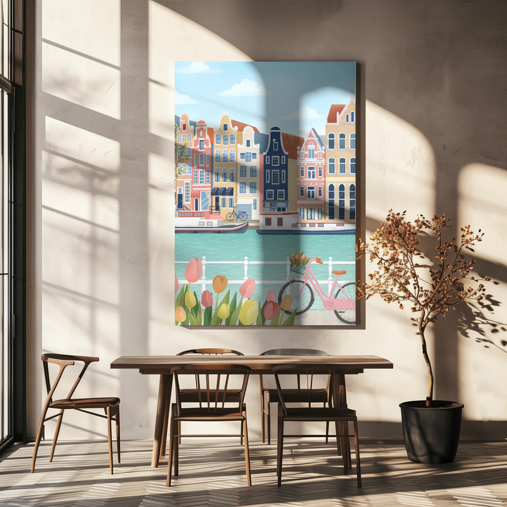 Ville d'Amsterdam | Tableaux sur Toile