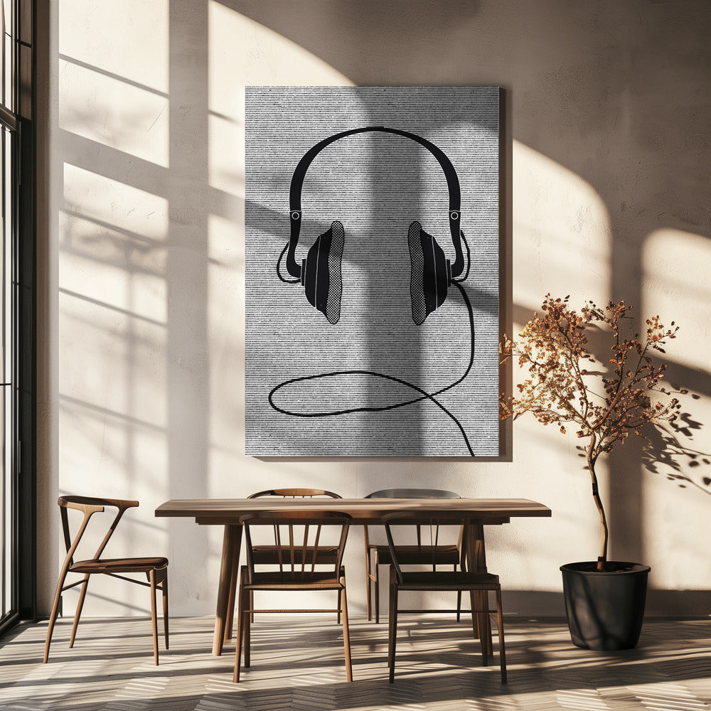 Pair Of Black Headphones | Canvas