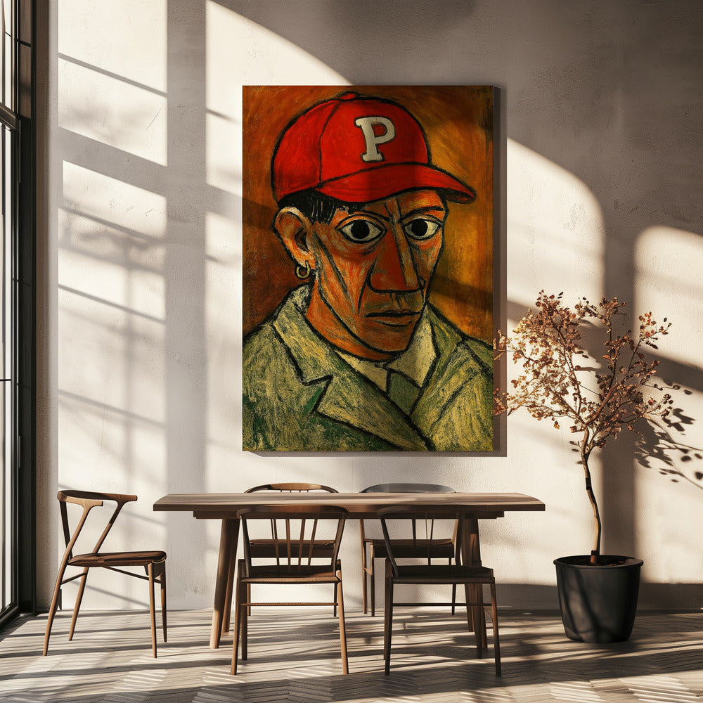 Red Cap Gaze | Canvas