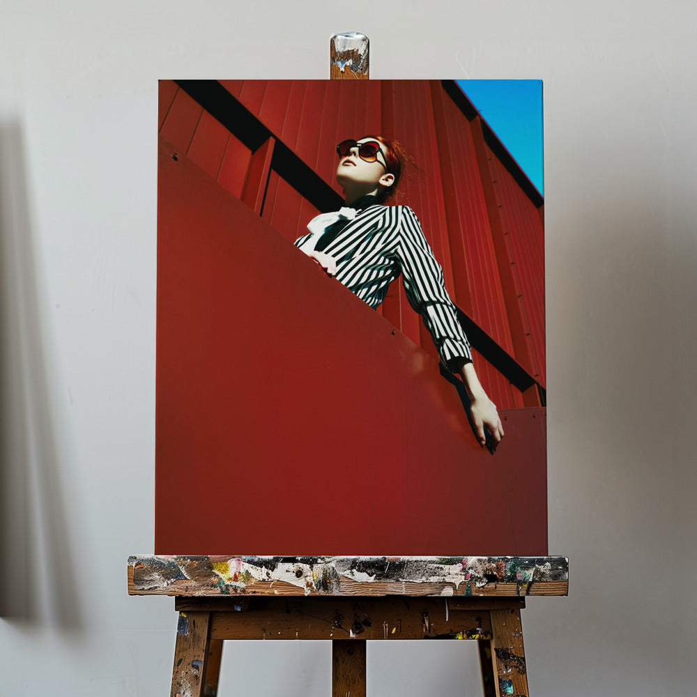 Tegen de rode lucht | Canvasprints