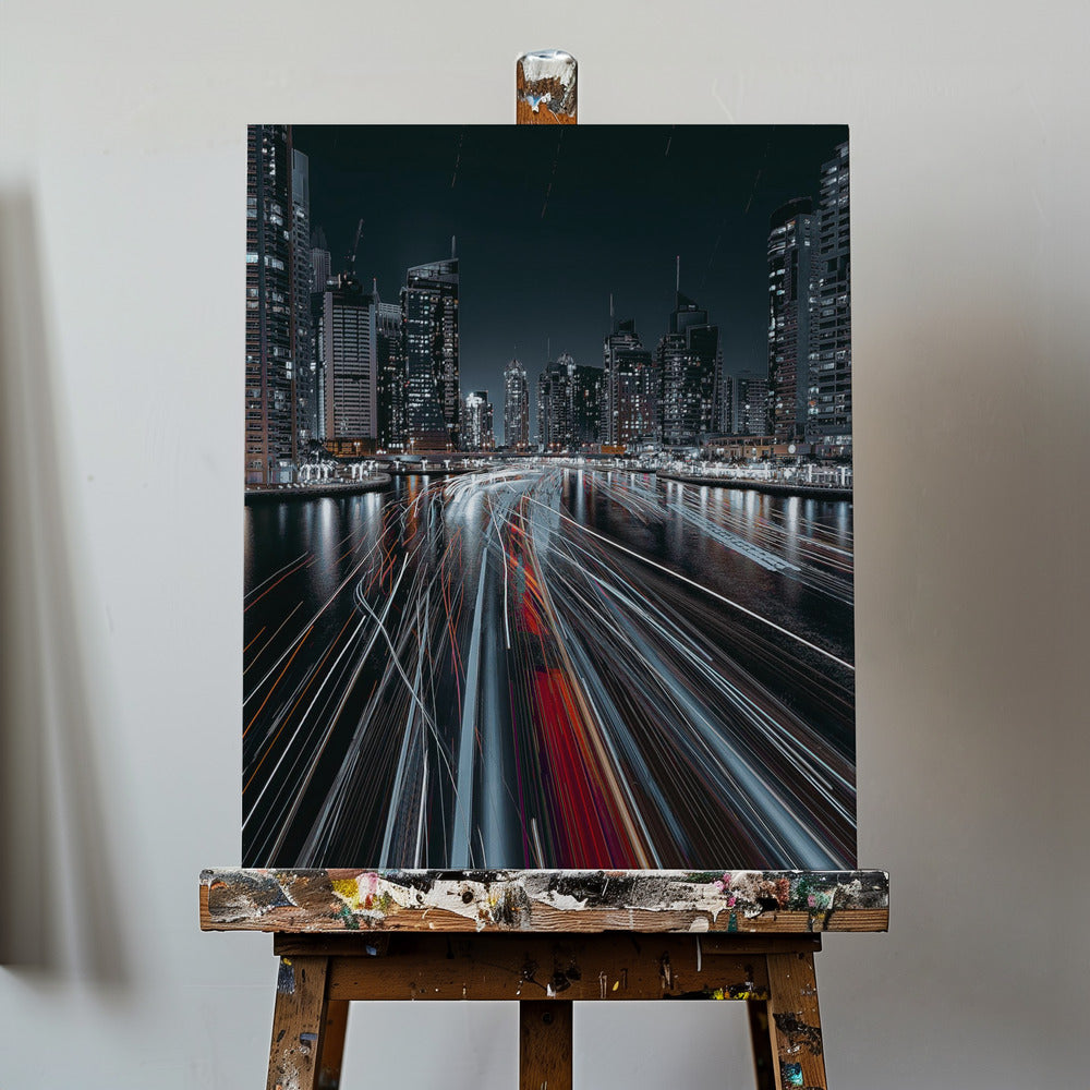 Stau im Dubai-Kanal | Leinwand-Bilder