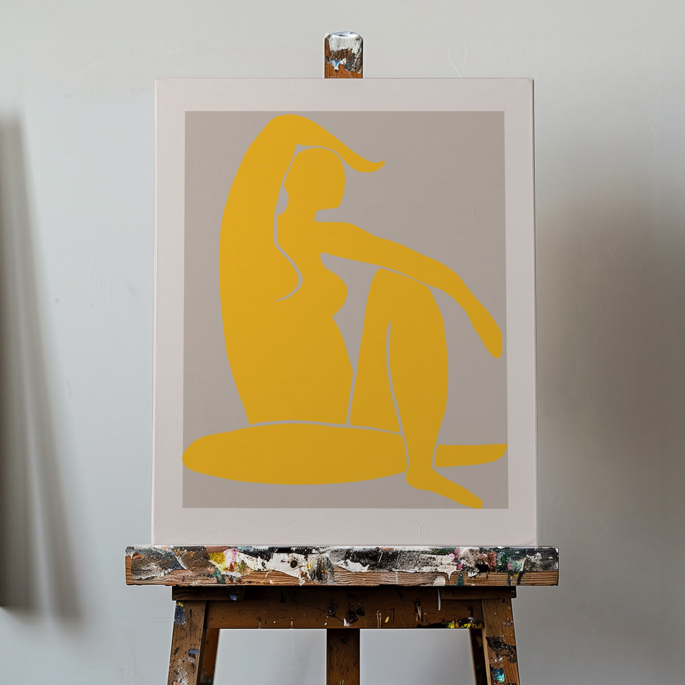 Figure jaune | Tableaux sur Toile