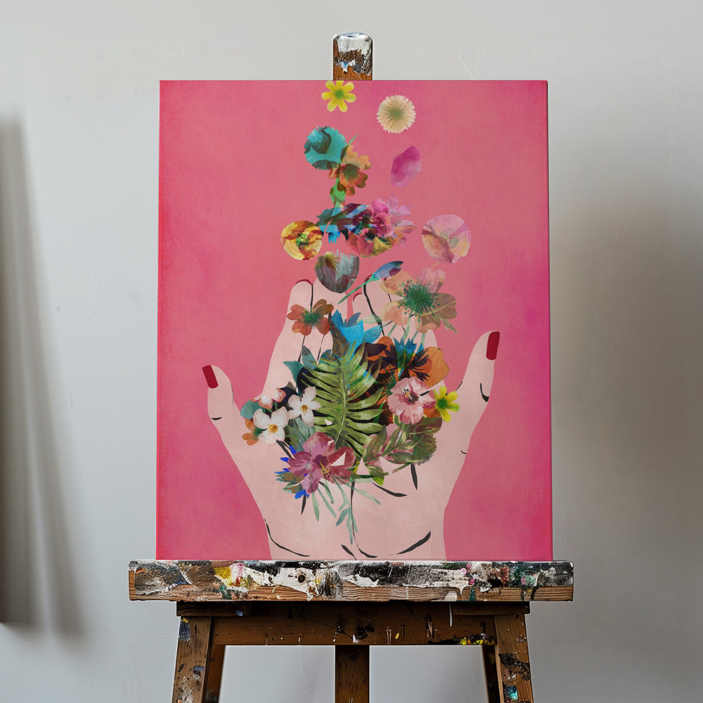 La mano de Frida (versión rosa) | Impresiones en Lienzo
