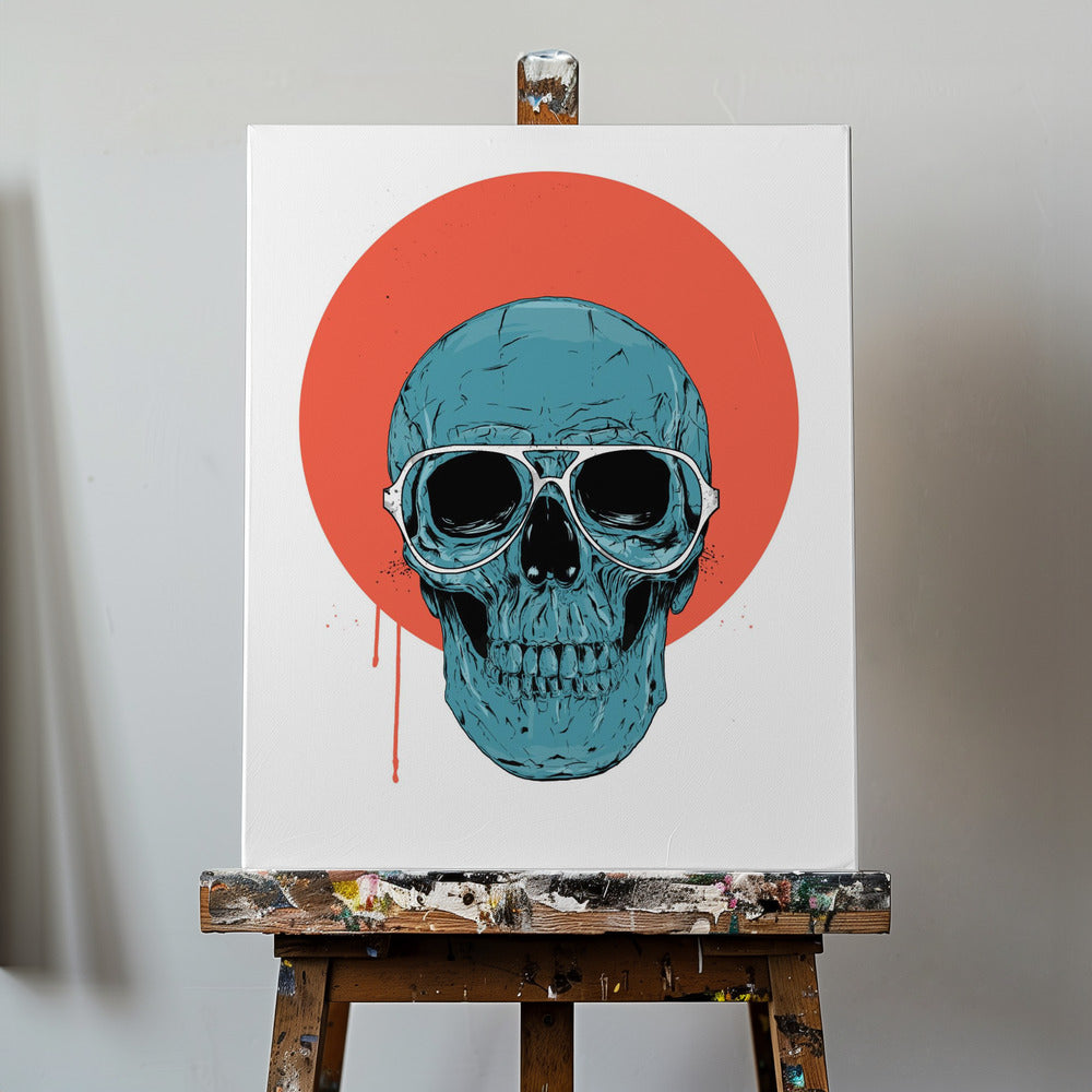 Blauer Totenkopf II | Leinwand-Bilder