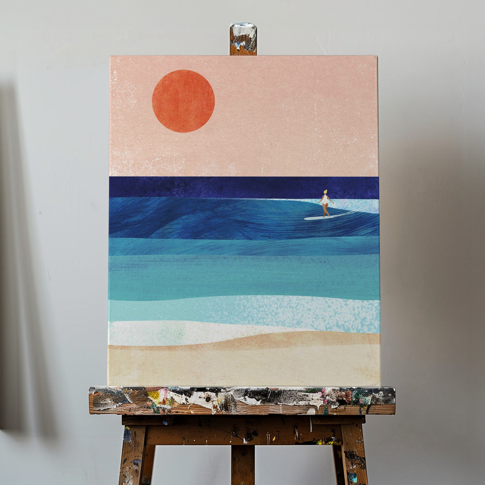 Ragazza surfista | Stampe su Tela