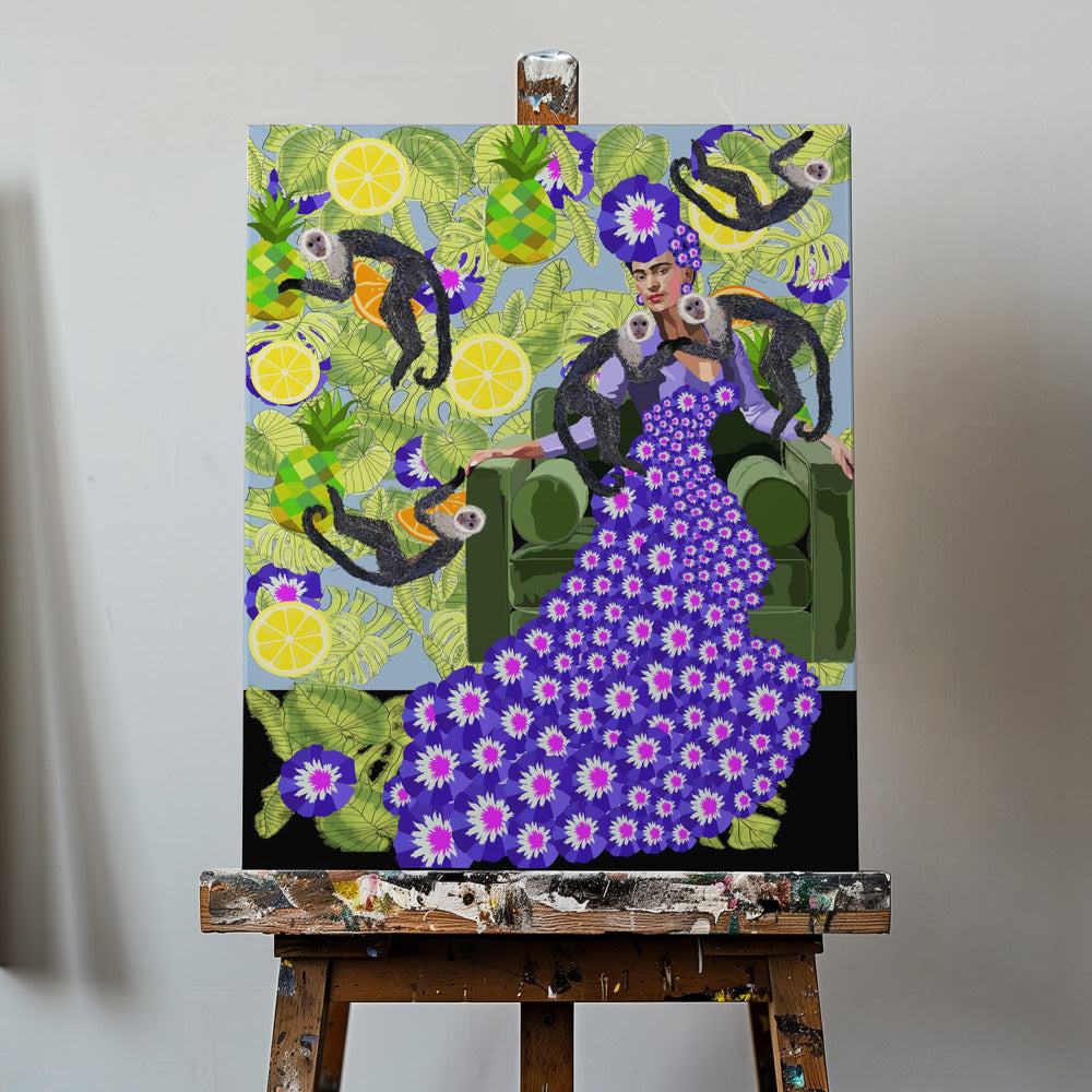 Frida nel giardino | Stampe su Tela