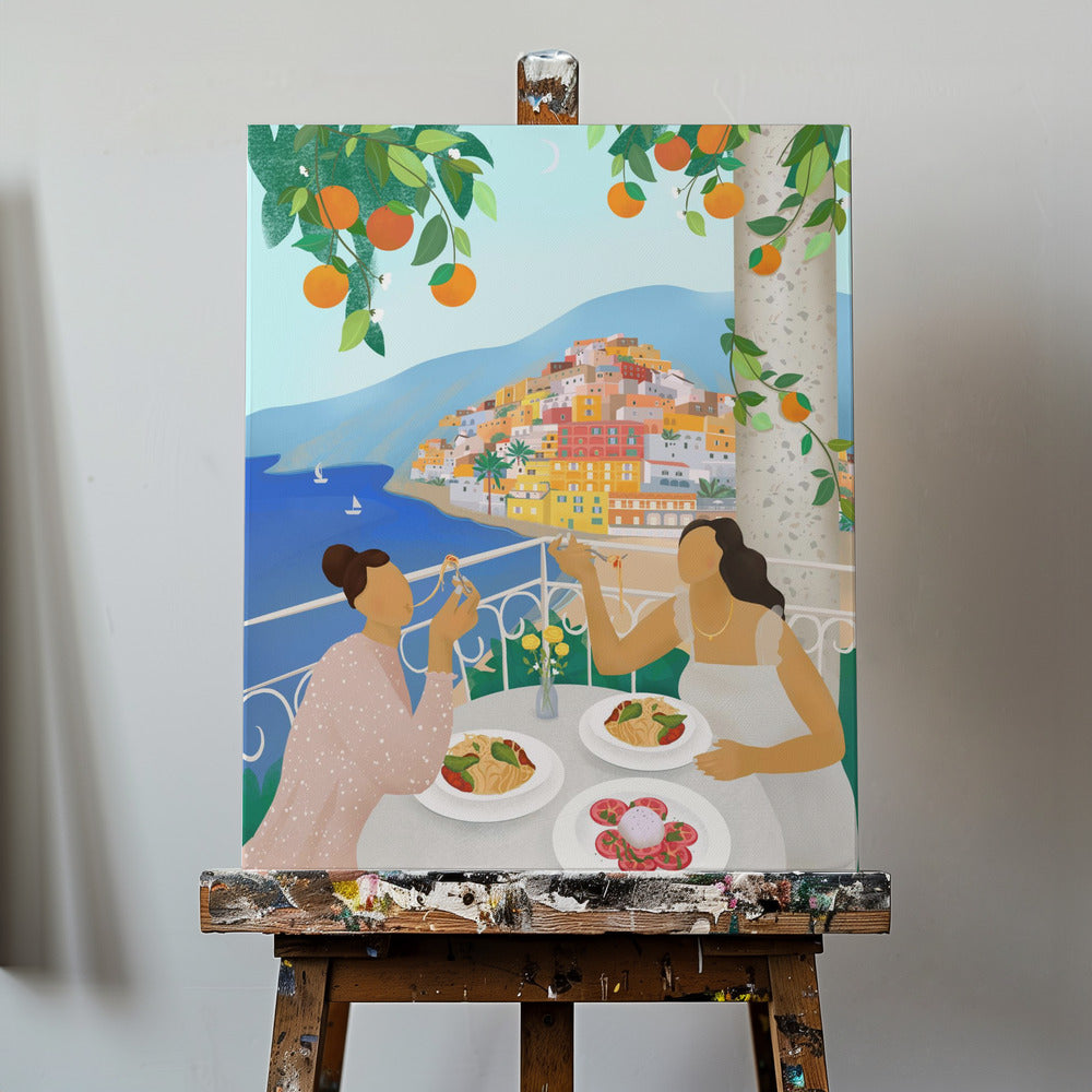 Chicas en Positano | Impresiones en Lienzo