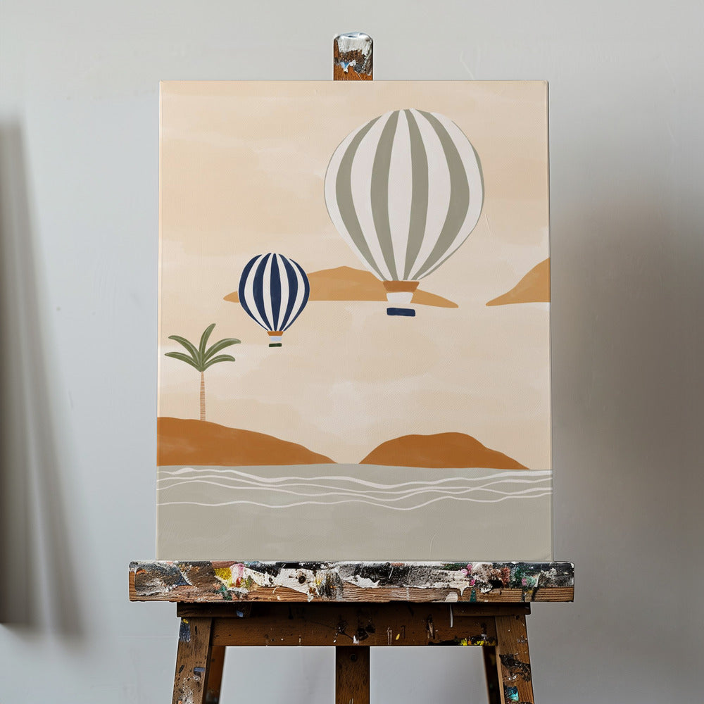 Montgolfières dans le dessert | Tableaux sur Toile