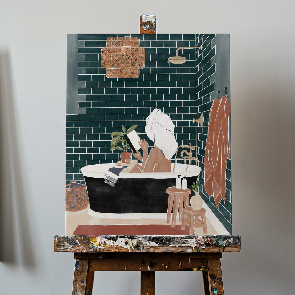Badezimmer-Babe | Leinwand-Bilder