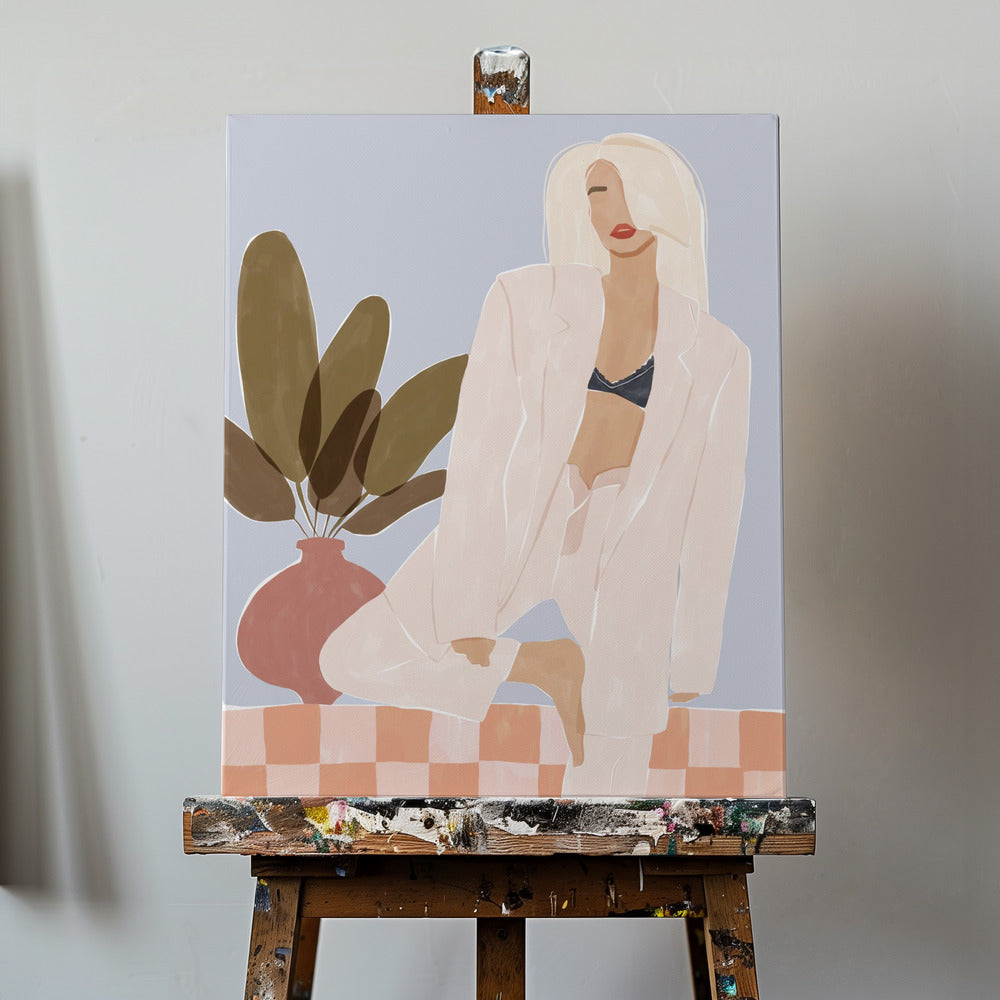 Trop paresseux pour faire du yoga | Tableaux sur Toile