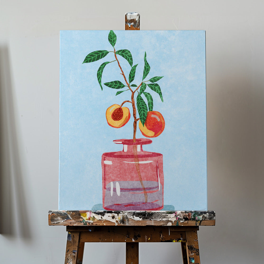 Persikoträd i vas | Canvas