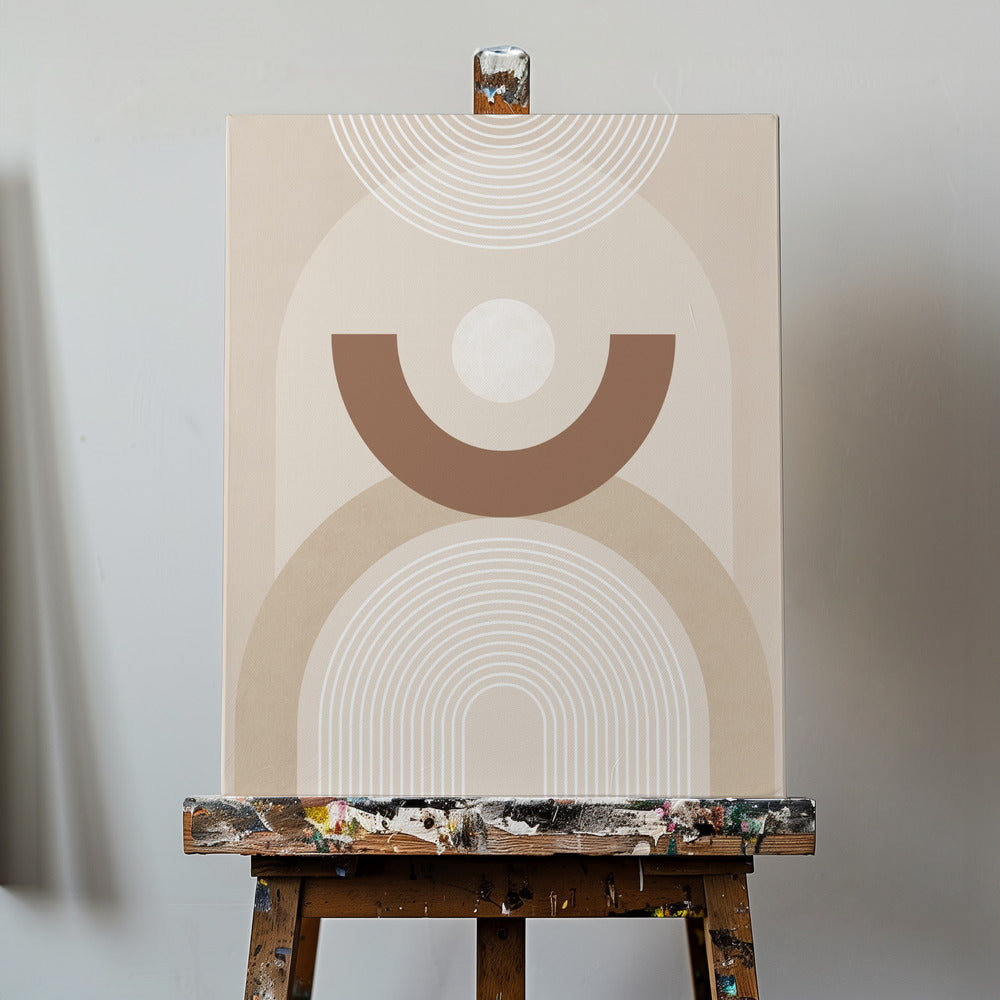Beige Mid-Century Poster | Canvas