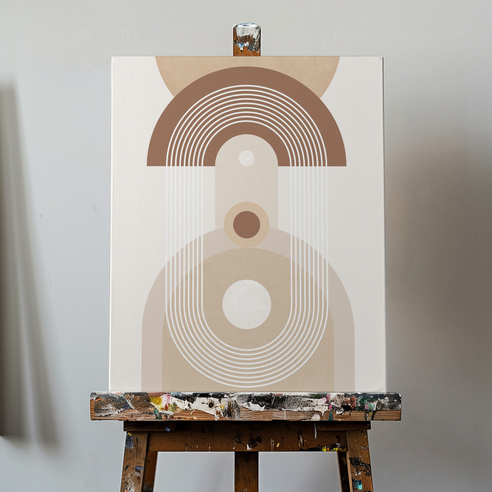 Beige Mid Century Poster | Canvas