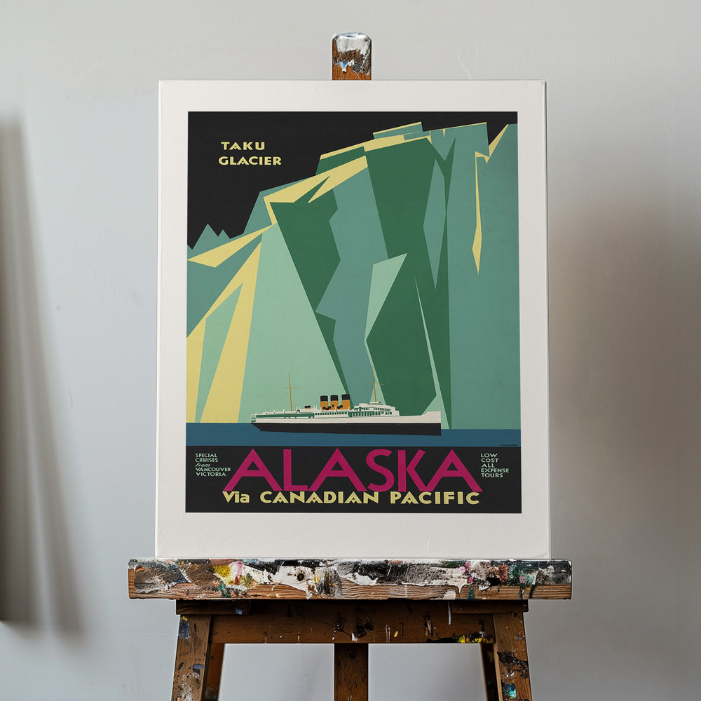 Alaska via det canadiske Stillehav. Taku-gletsjeren | Lærredsbilleder