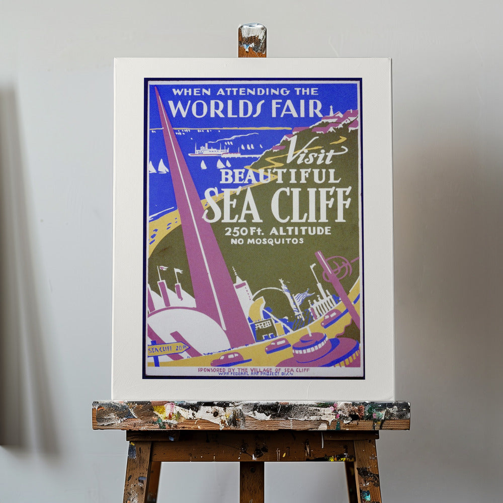 Bezoek de prachtige zeeklif tijdens uw bezoek aan de wereldtentoonstelling | Canvasprints