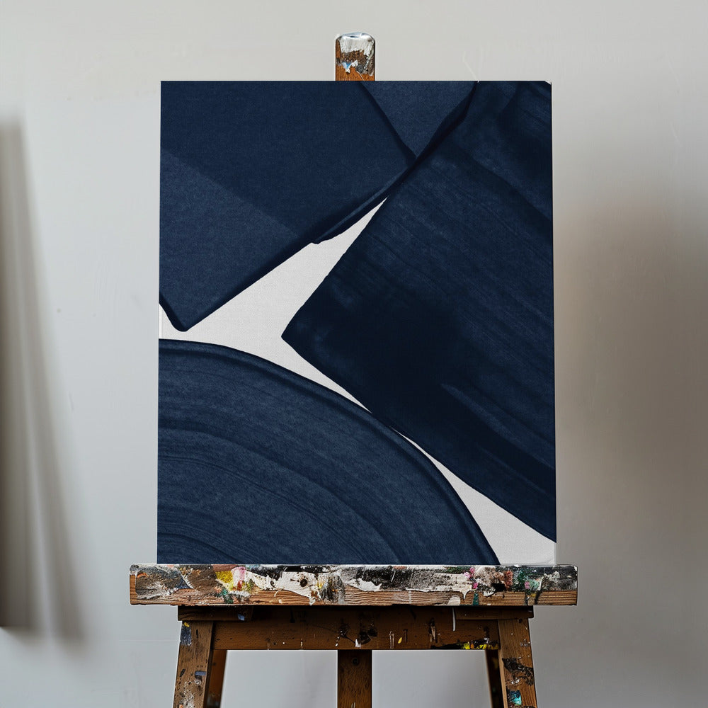 Minimalistisk Maleri Blå II | Lærredsbilleder