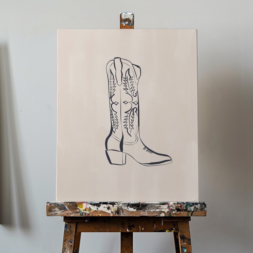 Cowboystiefel von Ivy Green Illustrations | Leinwand-Bilder