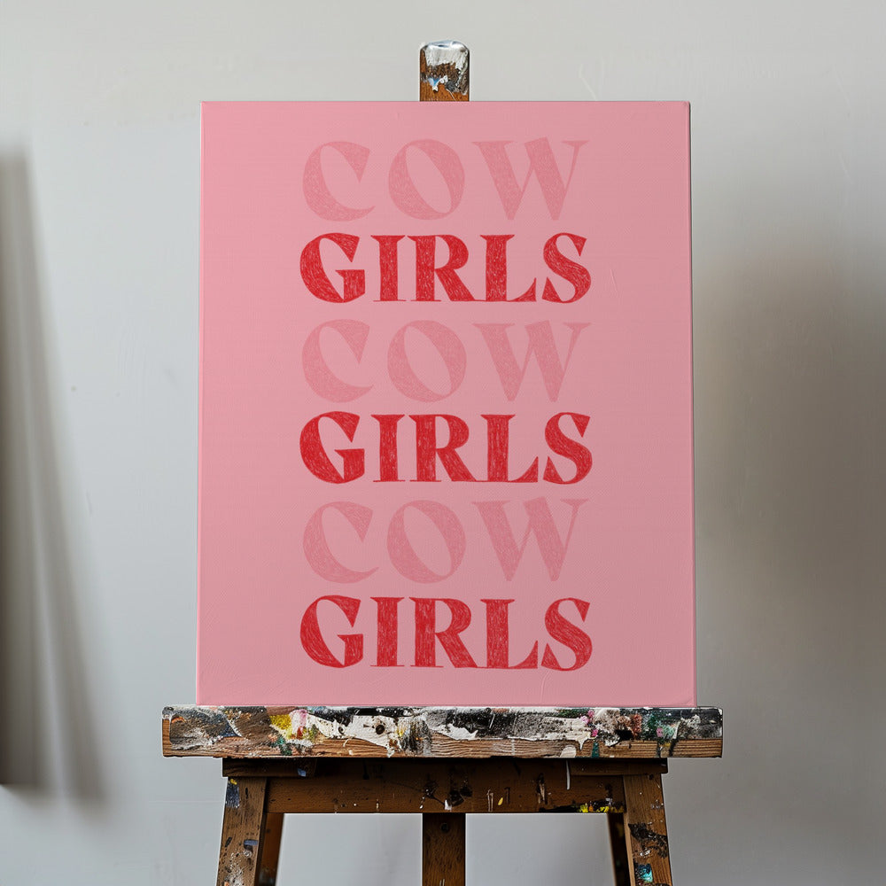 Ragazze Cow Ragazze Ragazze | Stampe su Tela