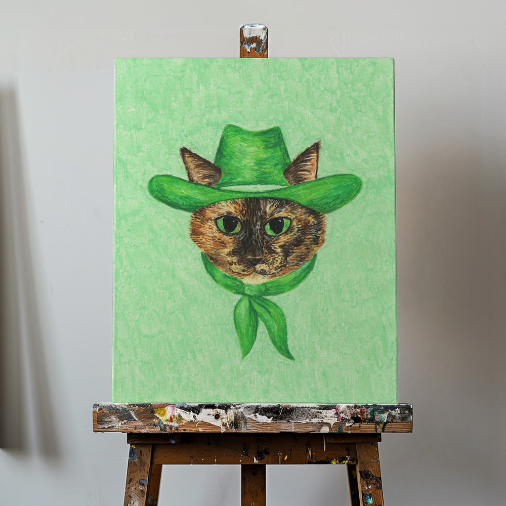 Tilly, die Cowgirl-Schildpattkatze | Leinwand-Bilder