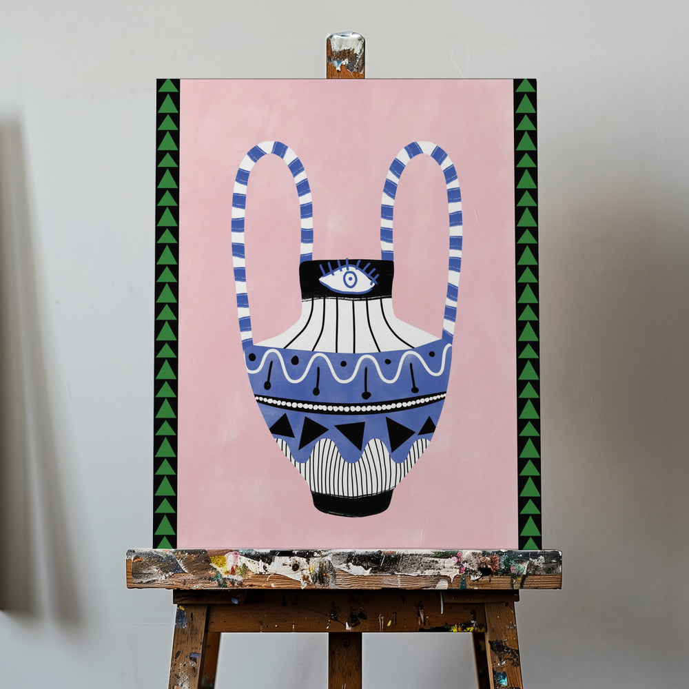 Colorful Geometric Vase | Canvas
