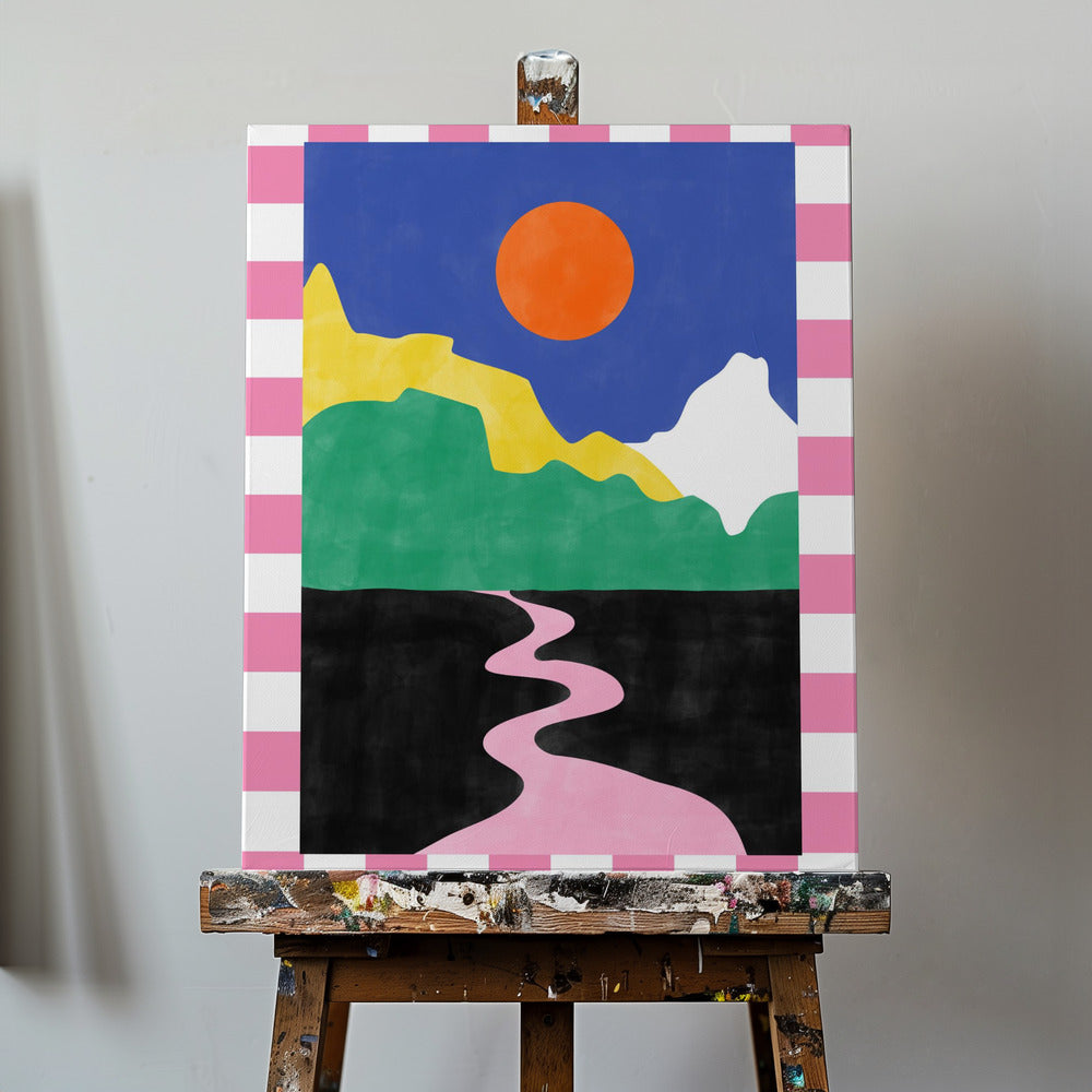 Minimalist Landscape with Vibrant Colors | Canvas